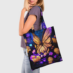 Сумка-шопер Цветок бабочка midjouney, цвет: 3D-принт — фото 2