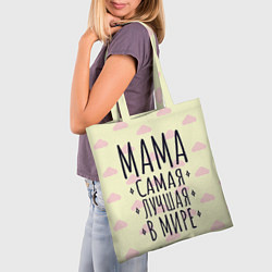 Сумка-шопер Подарок самой лучшей маме в мире, цвет: 3D-принт — фото 2