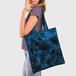 Сумка-шопер Синий дым текстура, цвет: 3D-принт — фото 2