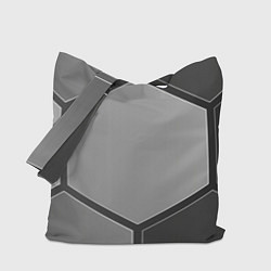 Сумка-шопер Серебряные металлические пластины, цвет: 3D-принт