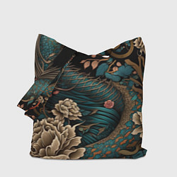 Сумка-шопер Японский змей Irezumi, цвет: 3D-принт
