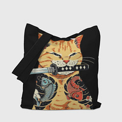 Сумка-шоппер Yakuza tattoo cat