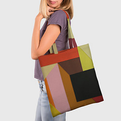 Сумка-шопер Геометрическое множество разноцветных фигуры, цвет: 3D-принт — фото 2