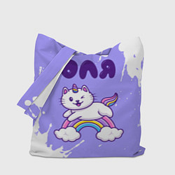 Сумка-шопер Оля кошка единорожка, цвет: 3D-принт