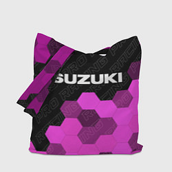 Сумка-шопер Suzuki pro racing: символ сверху, цвет: 3D-принт