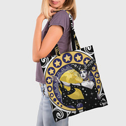 Сумка-шопер Древняя богиня Никс и рамка в стиле модерн с луной, цвет: 3D-принт — фото 2