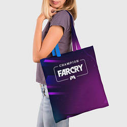 Сумка-шопер Far Cry gaming champion: рамка с лого и джойстиком, цвет: 3D-принт — фото 2