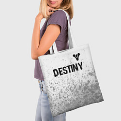 Сумка-шопер Destiny glitch на светлом фоне: символ сверху, цвет: 3D-принт — фото 2