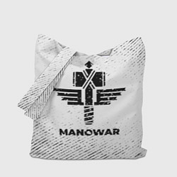 Сумка-шоппер Manowar с потертостями на светлом фоне