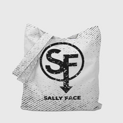 Сумка-шоппер Sally Face с потертостями на светлом фоне
