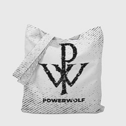 Сумка-шоппер Powerwolf с потертостями на светлом фоне