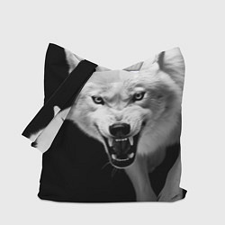 Сумка-шоппер Агрессивный белый волк