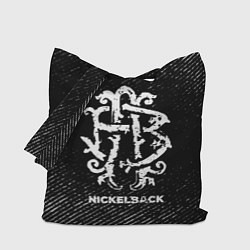 Сумка-шоппер Nickelback с потертостями на темном фоне