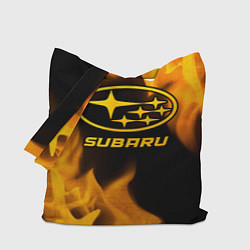 Сумка-шопер Subaru - gold gradient, цвет: 3D-принт