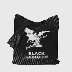 Сумка-шоппер Black Sabbath с потертостями на темном фоне