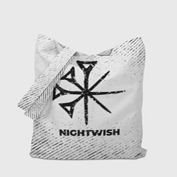 Сумка-шоппер Nightwish с потертостями на светлом фоне