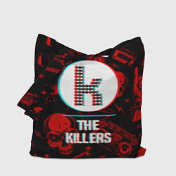 Сумка-шопер The Killers rock glitch, цвет: 3D-принт