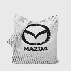 Сумка-шопер Mazda с потертостями на светлом фоне, цвет: 3D-принт