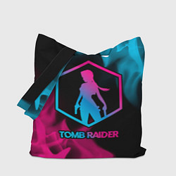 Сумка-шопер Tomb Raider - neon gradient, цвет: 3D-принт