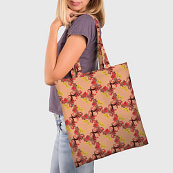 Сумка-шопер Абстрактный винтажный растительный орнамент, цвет: 3D-принт — фото 2