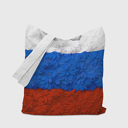 Сумка-шоппер Флаг Российской Федерации из цветов
