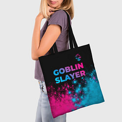 Сумка-шопер Goblin Slayer - neon gradient: символ сверху, цвет: 3D-принт — фото 2