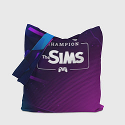 Сумка-шоппер The Sims gaming champion: рамка с лого и джойстико