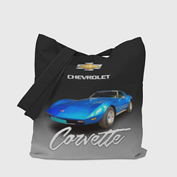 Сумка-шоппер Синий Chevrolet Corvette 70-х годов