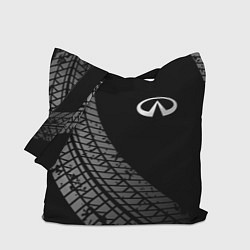 Сумка-шопер Infiniti tire tracks, цвет: 3D-принт