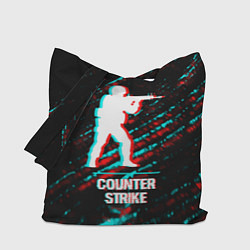 Сумка-шопер Counter Strike в стиле glitch и баги графики на те, цвет: 3D-принт