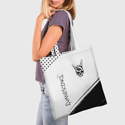 Сумка-шопер Evanescence и рок символ на светлом фоне, цвет: 3D-принт — фото 2