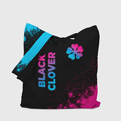 Сумка-шоппер Black Clover - neon gradient: надпись, символ
