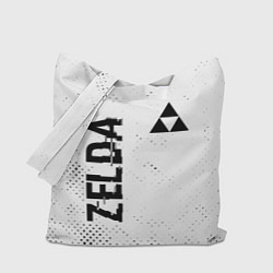Сумка-шопер Zelda glitch на светлом фоне: надпись, символ, цвет: 3D-принт