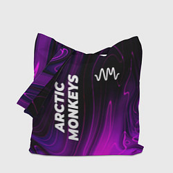 Сумка-шопер Arctic Monkeys violet plasma, цвет: 3D-принт