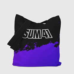Сумка-шопер Sum41 purple grunge, цвет: 3D-принт