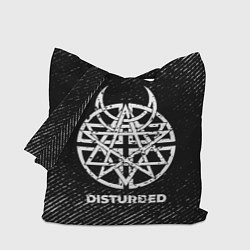 Сумка-шоппер Disturbed с потертостями на темном фоне