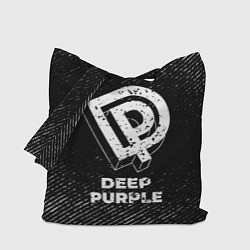 Сумка-шоппер Deep Purple с потертостями на темном фоне