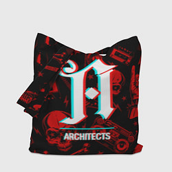 Сумка-шопер Architects rock glitch, цвет: 3D-принт