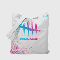 Сумка-шоппер Dead by Daylight neon gradient style