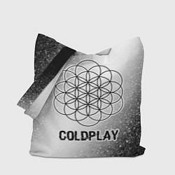 Сумка-шоппер Coldplay glitch на светлом фоне