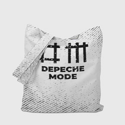 Сумка-шоппер Depeche Mode с потертостями на светлом фоне