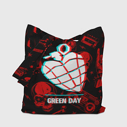 Сумка-шоппер Green Day rock glitch