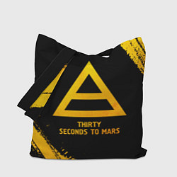 Сумка-шоппер Thirty Seconds to Mars - gold gradient