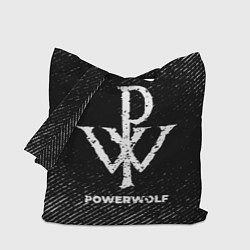 Сумка-шоппер Powerwolf с потертостями на темном фоне