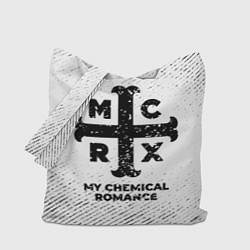 Сумка-шоппер My Chemical Romance с потертостями на светлом фоне