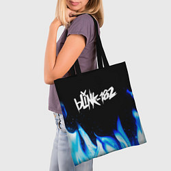 Сумка-шопер Blink 182 blue fire, цвет: 3D-принт — фото 2