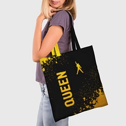 Сумка-шопер Queen - gold gradient: надпись, символ, цвет: 3D-принт — фото 2