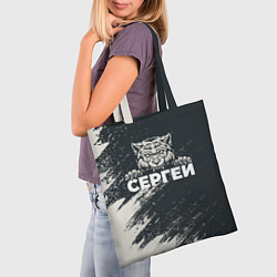 Сумка-шопер Сергей зубастый волк, цвет: 3D-принт — фото 2
