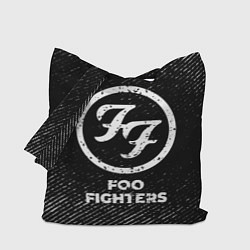 Сумка-шоппер Foo Fighters с потертостями на темном фоне