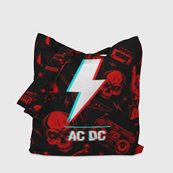 Сумка-шоппер AC DC rock glitch